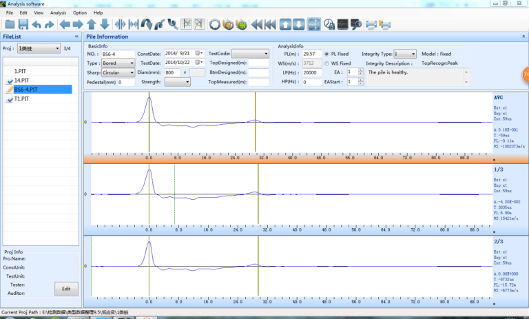 software for pile integrity test software for pile integrity test